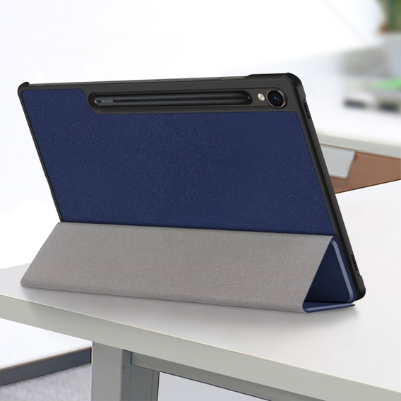 Husă pentru Samsung Galaxy Tab S9, Smartcase cu spațiu pentru stylus, albastru închis