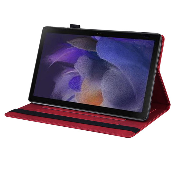 Husă pentru Samsung Galaxy Tab A9, Classic, cu spațiu pentru stylus, roșu