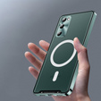 Carcasă de protecție pentru camera foto pentru Samsung Galaxy S20 FE, CamShield MagSafe, transparent / verde