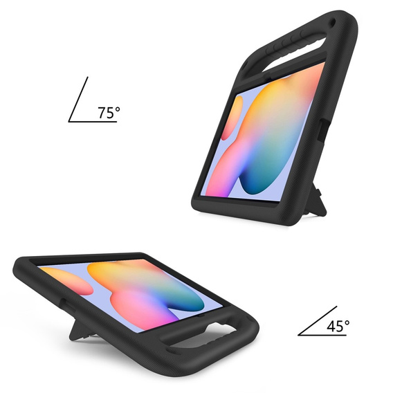 Husă pentru copii pentru Samsung Galaxy Tab S6 Lite 2022 / 2020, husă pentru copii cu mâner, negru
