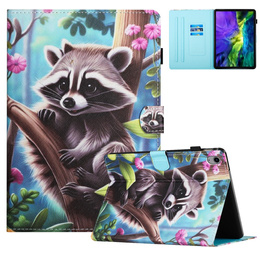 Husă pentru iPad 10.9" 2022 (10 gen.), cu clapetă, raccoon