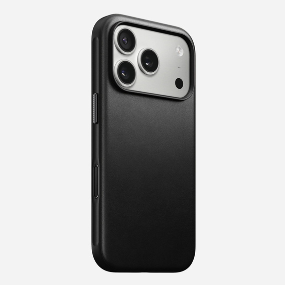 Husă Nomad pentru iPhone 17 Pro, husă modernă din piele, negru