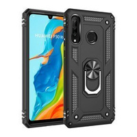 Husă blindată pentru Huawei P30 Lite, Nox Case Ring, negru