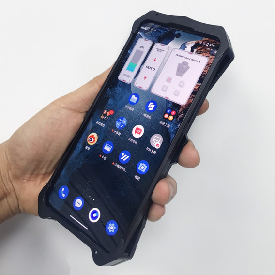 Husă blindată pentru ASUS ROG Phone 8 Pro, Aluminum Alloy, negru