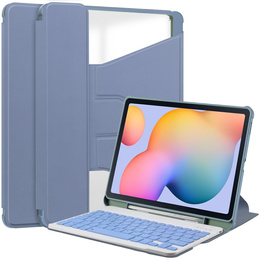 Husă pentru tastatură pentru Samsung Galaxy Tab S6 Lite 2024 / 2022 / 2020, Rotary 360° Leather, violet