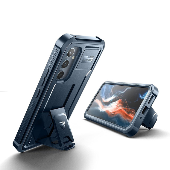 Husă blindată pentru Samsung Galaxy A34 5G, Dexnor Full Body (Two Frames), albastru
