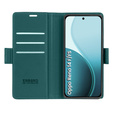 Husă pentru Oppo Reno 14 F / 14 FS, ERBORD Glossy Litchi, portofel cu clapetă, verde