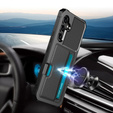 Husa pentru Samsung Galaxy A55 5G, Card Holder Kickstand, negru