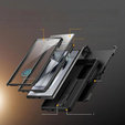 Carcasă robustă pentru Samsung Galaxy S25 Ultra – Tongate MECH Series Clip, negru