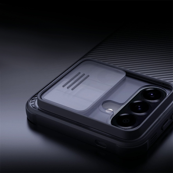 Husă NILLKIN Camshield Pro cu capac pentru cameră pentru Samsung Galaxy A57 5G, transparentă/neagră