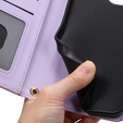 Husă cu clapetă pentru Samsung Galaxy S20 FE, Rhombus Crossbody Leather, violet