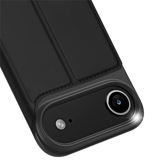 Husă Dux Ducis pentru iPhone Air, Skin Pro, cu clapetă, cu slot pentru carduri, negru