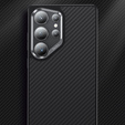 Carcasa BENKS Kevlar pentru Samsung Galaxy S25+ Plus, pentru MagSafe, Carbon Fiber, negru
