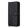 Carcasă cu clapetă pentru Oppo Reno 13F 5G, Crossbody Leather Wallet, negru