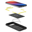 Carcasa Spigen pentru Google Pixel 9A, Rugged Armor MagSafe, negru + Tempered Glass 9H