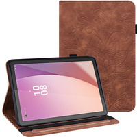 Husă cu clapetă pentru Lenovo Tab M9, flower, maro