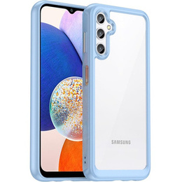 Huse pentru Samsung Galaxy A14 4G/5G, Fusion Hybrid, transparent / albastru