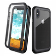 Carcasă pentru iPhone X/XS, Shockproof, cu folie, negru