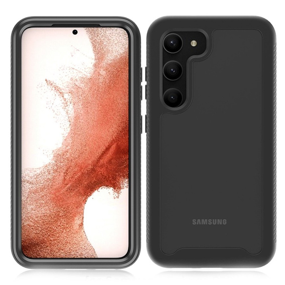 Carcasă pentru Samsung Galaxy S23, Shockproof, cu folie, negru