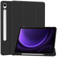 Husă pentru Samsung Galaxy Tab S10 Lite / S10 FE / S9 FE, Smartcase cu spațiu pentru stylus, negru