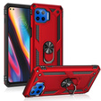 Husă blindată pentru Motorola Moto G 5G Plus, Nox Case Ring, roșu