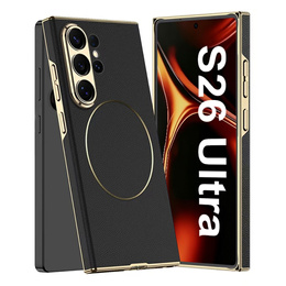 Husă magnetică din piele GKK Nickel Ring pentru Samsung Galaxy S26 Ultra