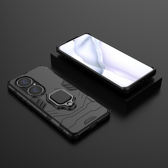 Huse pentru Huawei P50 Pro, Kickstand Ring, negru