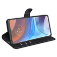 Cu clapetă pentru Motorola Moto E7 Power / E7i Power, Wallet Litchi Texture, negru