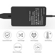 Încărcător adaptor de alimentare 44W 15V 2.58A cu port de încărcare USB pentru Microsoft Surface Pro 9/8/7/6/5/4/3 - EU Plug