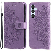 Cu clapetă pentru Samsung Galaxy A54 5G, Mandala Flower, violet