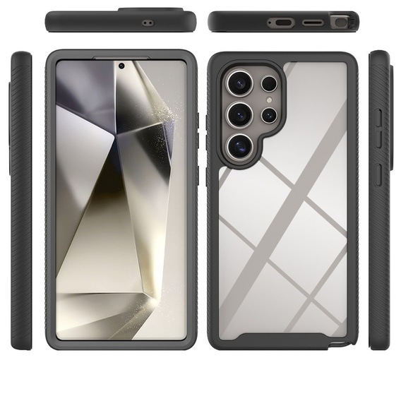 Carcasă pentru Samsung Galaxy S25 Ultra, Shockproof, cu folie, negru