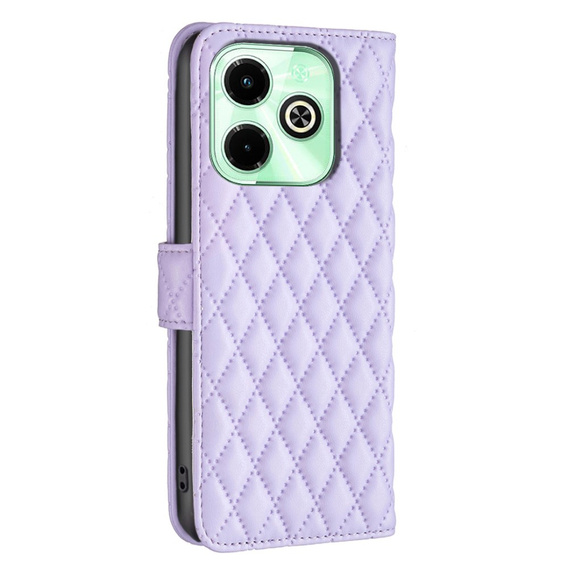 Cu clapetă pentru Infinix Hot 40i, Wallet, BINFEN COLOR, violet