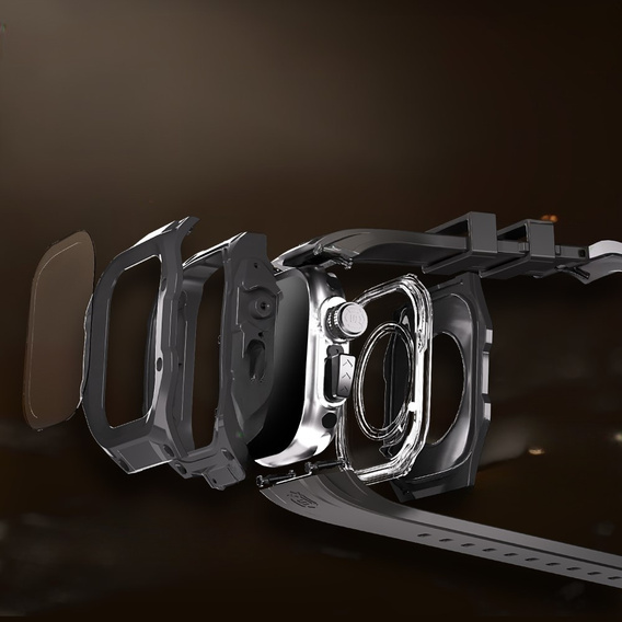 Curea cu carcasă SHELLBOX pentru Apple Watch Ultra/Ultra 2 49mm