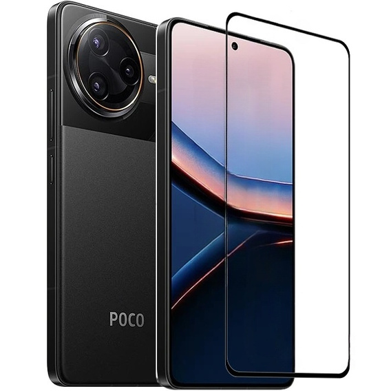 Sticlă călită 3D pentru Xiaomi Poco F7 Ultra, cadru negru