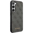 GUESS Huse pentru Samsung Galaxy S24+ Plus, 4G Metal Gold Logo, gri