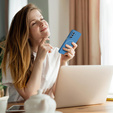 Manșon din silicon pentru Samsung Galaxy A17 5G, pentru MagSafe, albastru