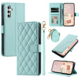 Husă cu clapetă pentru Samsung Galaxy A36 5G, Rhombus Crossbody Leather, verde