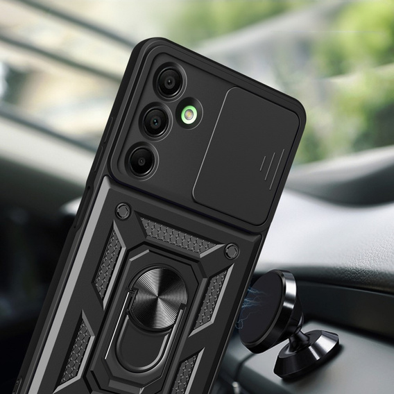 Husă blindată pentru Samsung Galaxy A16, CamShield Slide, negru