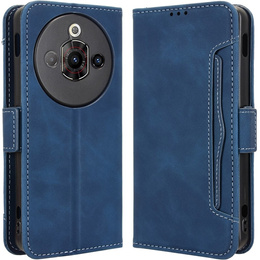 Husă cu slot pentru carduri pentru Nubia Focus Pro 5G, albastră