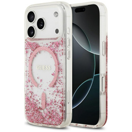 Husă GUESS din rășină cu fund strălucitor MagSafe pentru iPhone 17 Pro