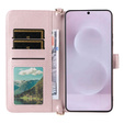Carcasă cu clapetă pentru Samsung Galaxy S25 Edge, Crossbody Leather Wallet, roz