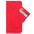 Cu clapetă pentru Samsung Galaxy A26, Card Slot, roșu