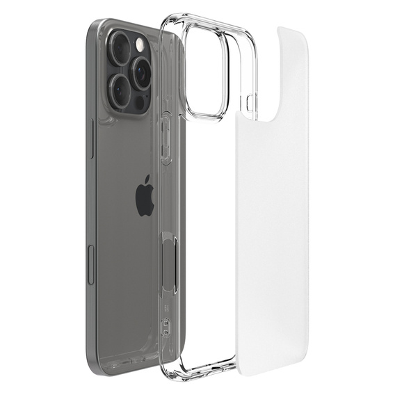 Carcasa Spigen pentru iPhone 16 Pro Max, Ultra Hybrid, transparentă + sticlă temperată 9H