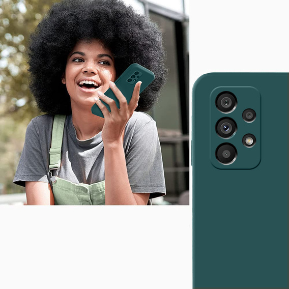 Husa pentru Samsung Galaxy A13 4G, Silicone Lite, verde închis
