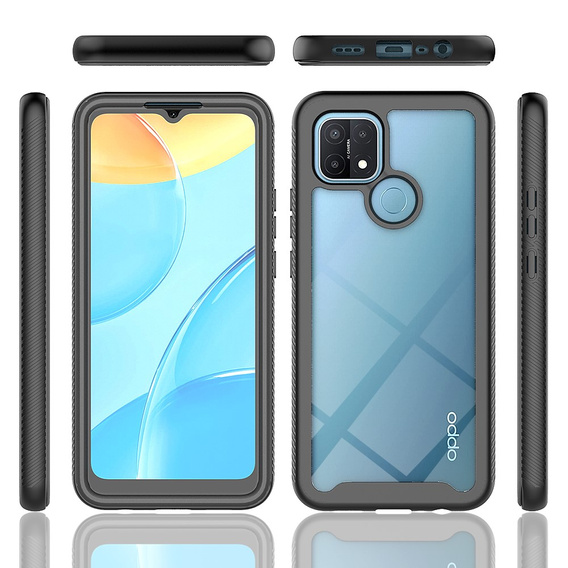 Carcasă pentru Oppo A15 / A15S, Shockproof, cu folie, albastru
