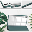 Husă pentru Samsung Galaxy Tab S10 Lite / S10 FE / S9 FE, Smartcase Hybrid, cu spațiu pentru stylus, verde închis