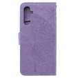 Cu clapetă pentru Samsung Galaxy M34 5G, Butterfly, violet