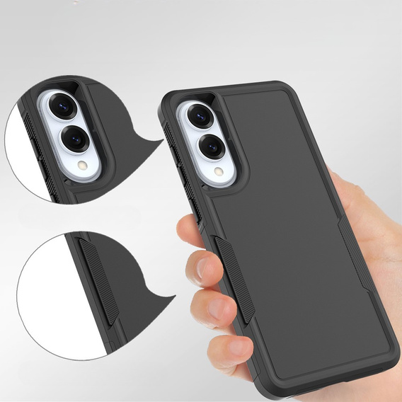 Husa blindată pentru Samsung Galaxy S25 Edge, Dual Shockproof, negru