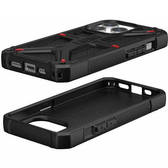 Carcasă Urban Armor Gear pentru iPhone 15 Pro, Monarch, Kevlar negru
