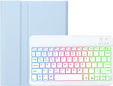 Husă cu tastatură bluetooth iluminată pentru iPad 10.9 2022 (10 gen.), albastru